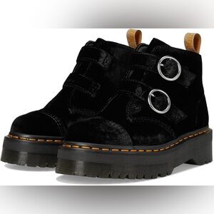 Dr. Martens Vegan Black Velvet Devon Boots